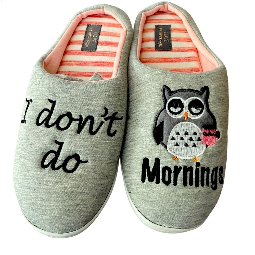 “I Don’t Do Mornings “ House slippers